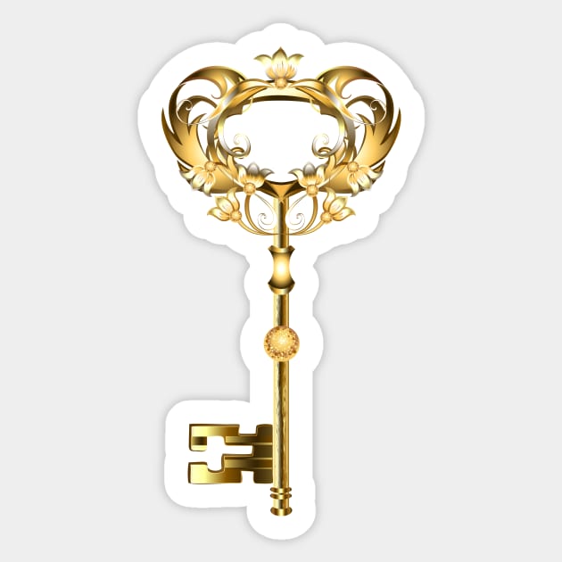 Gold Key Sticker by Blackmoon9